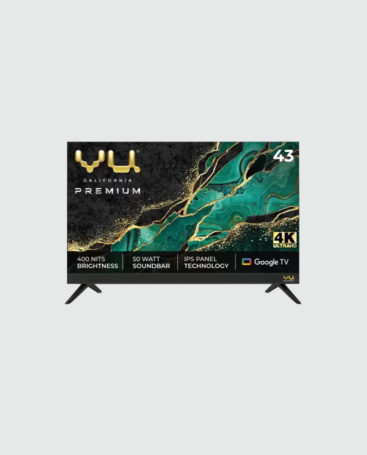 Vu 108 cm (43 inch) Ultra HD (4K) LED Smart Google TV 2023 Edition  (43CA)