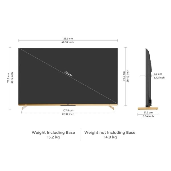 Vu 139cm (55 inches) Masterpiece Frame Series 4K QLED TV 55MASTERPIECE (Armani Gold) - Image 5