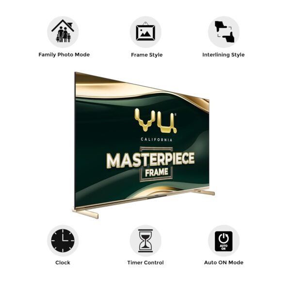 Vu 139cm (55 inches) Masterpiece Frame Series 4K QLED TV 55MASTERPIECE (Armani Gold) - Image 3