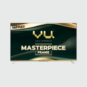 Vu 164cm (65 inches) Masterpiece Frame Series 4K QLED TV 65MASTERPIECE (Armani Gold)