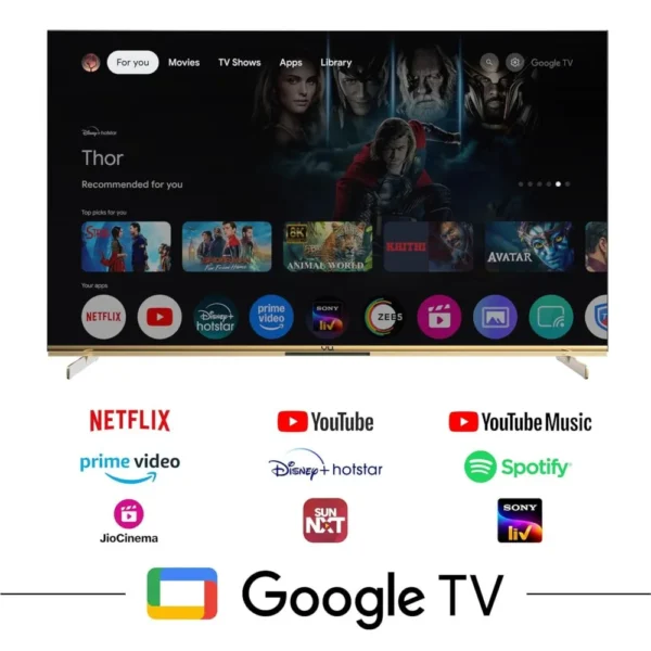 Vu 164cm (65 inches) Masterpiece Frame Series 4K QLED TV 65MASTERPIECE (Armani Gold) - Image 4