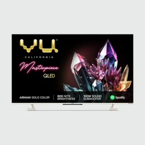 Vu 189cm (75 inches) Masterpiece Series 4K QLED TV 75QMP (Armani Gold)