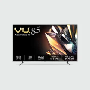 Vu 215 cms (85 inches) Masterpiece Series 4K Ultra HD Smart QLED TV 85QV (Jetplane Grey)