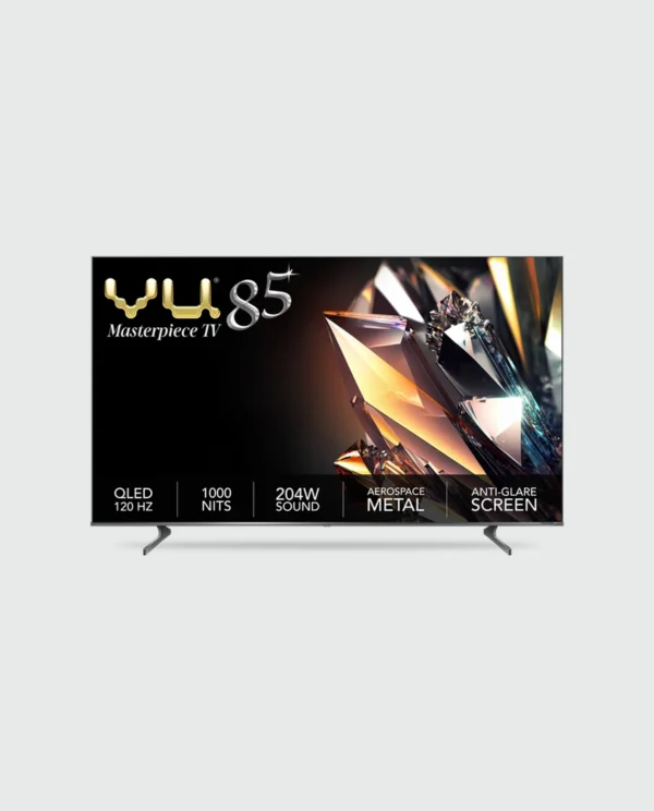Vu 215 cms (85 inches) Masterpiece Series 4K Ultra HD Smart QLED TV 85QV (Jetplane Grey)