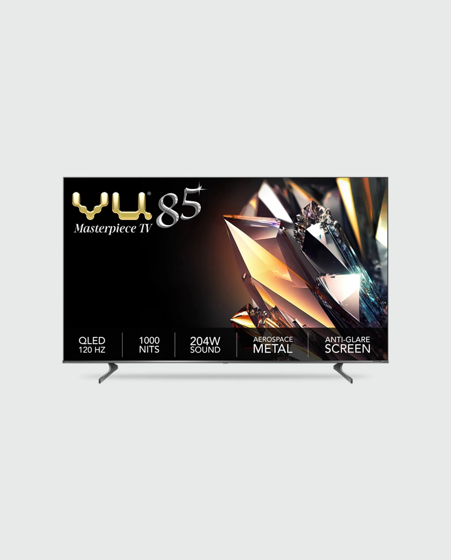 Vu 215 cms (85 inches) Masterpiece Series 4K Ultra HD Smart QLED TV 85QV (Jetplane Grey)