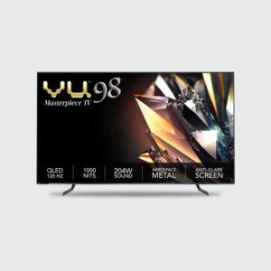 Vu 248 cms (98 inches) Masterpiece Series 4K Ultra HD Smart QLED TV 98QV (Jetplane Grey)