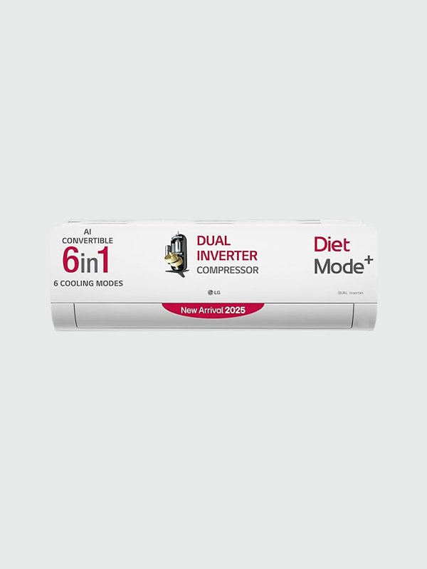 LG 1 Ton 3 Star DUAL Inverter Split AC (Copper, AI Convertible 6-in-1 Cooling, Faster Cooling & Energy Saving, 2 Way Air Swing, HD Filter with Anti-Virus Protection, US-Q12CNXE, White)