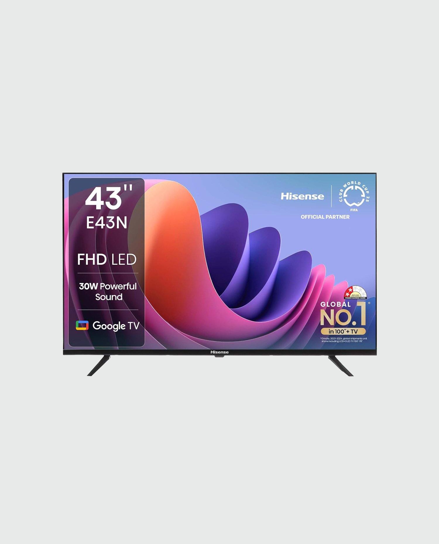 Hisense 108 cm (43 inches)  4K Ultra HD Smart LED Google TV