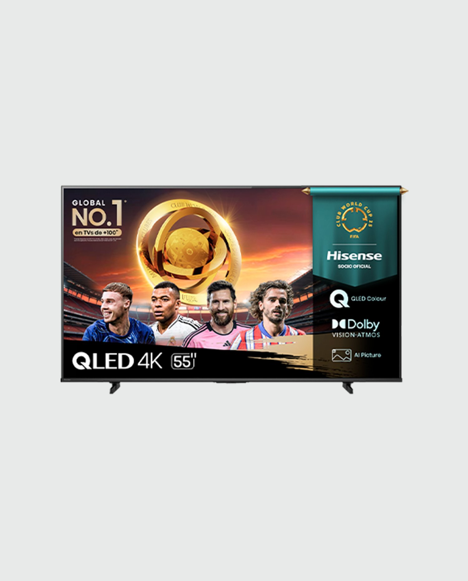 Hisense 139 cm (55 inches)  4K Ultra HD Smart Google QLED TV