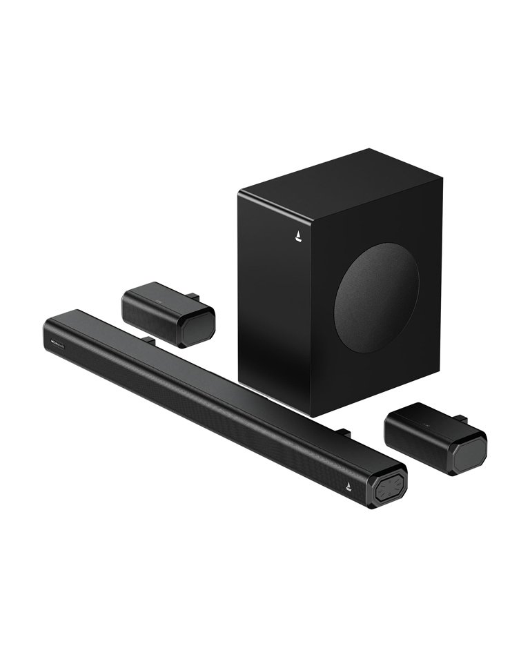 boAt Aavante Prime Beat 500W 5.1 Channel Soundbar with Wired Subwoofer, Satellites & Multi-Connectivity (Black)