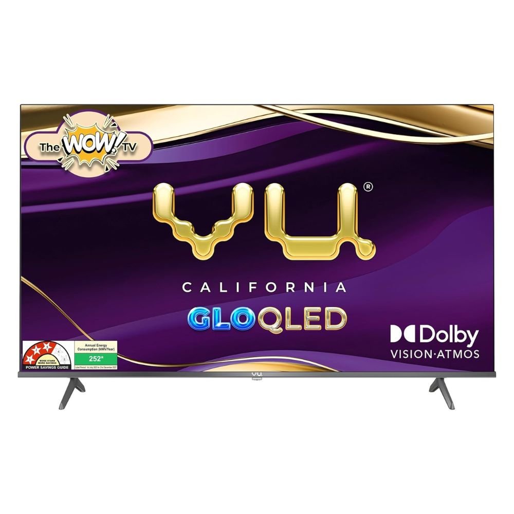 VU 190.5cm (75 inches) GloQLED Series 4K QLED Smart Google TV 75GLOQLED